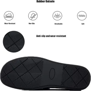 Men's Vintage Leather Flat Loafers Shoes,Casual Anti-Slip Slip-on Driving Shoes,Soft Bottom Business Comfort Leather Shoes