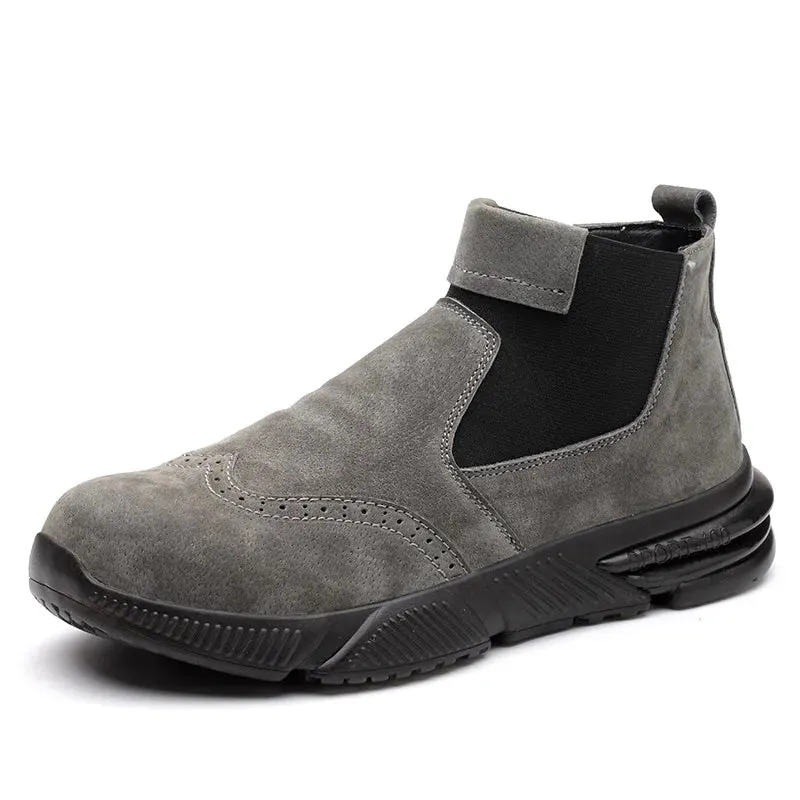 Men's Waterproof Work Boots - Leather Safety Shoes with Steel Toe, Winter-Ready & Indestructible