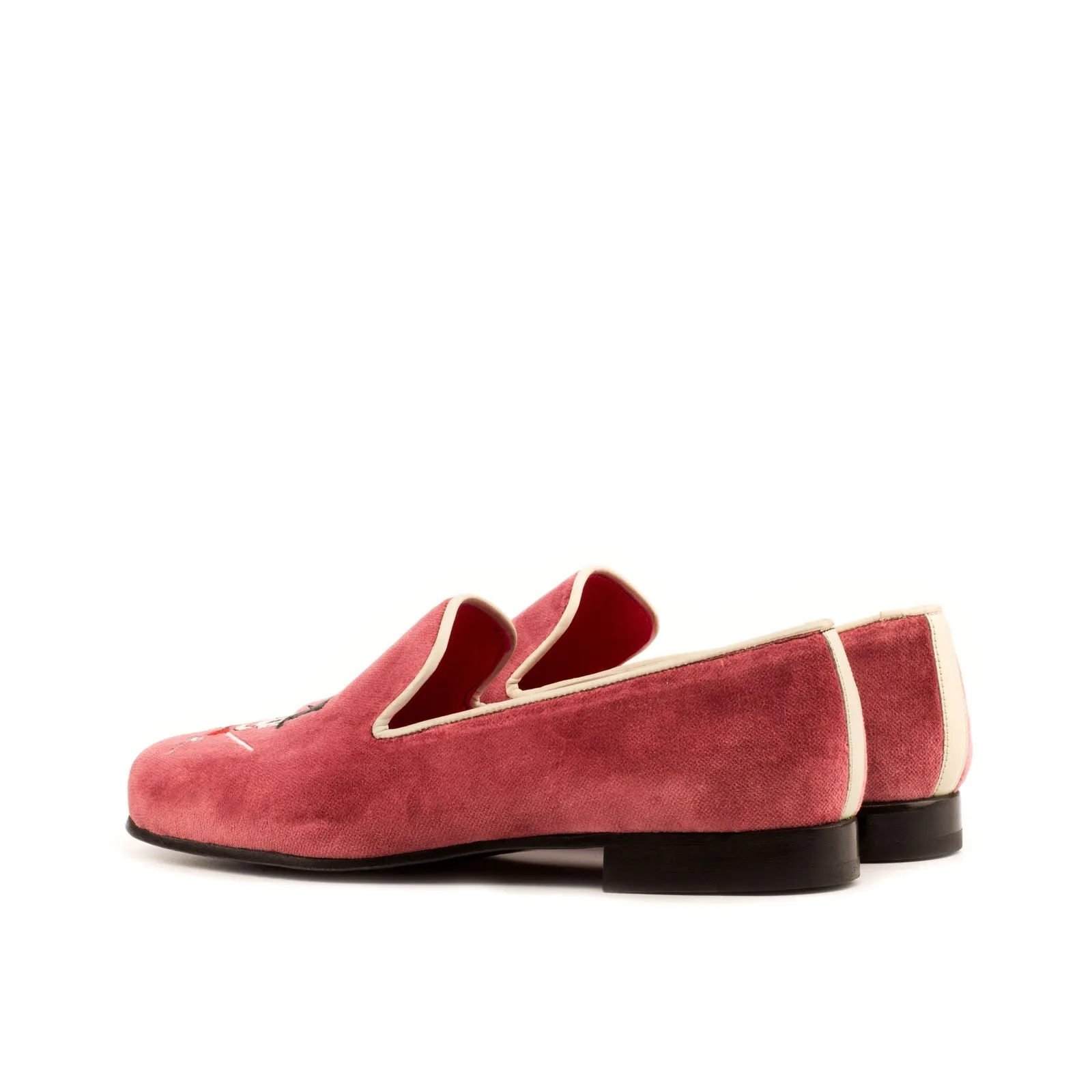 Men's Wellington Leather Slippers Wide Plus Size Burgundy None 3905
