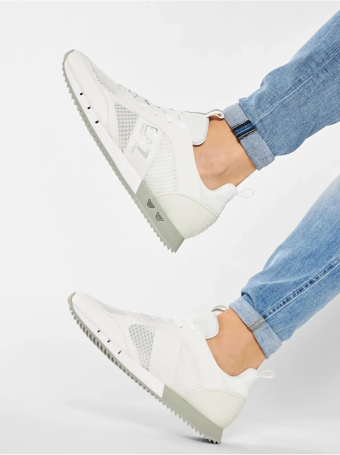 Men's Woven Trainers, White