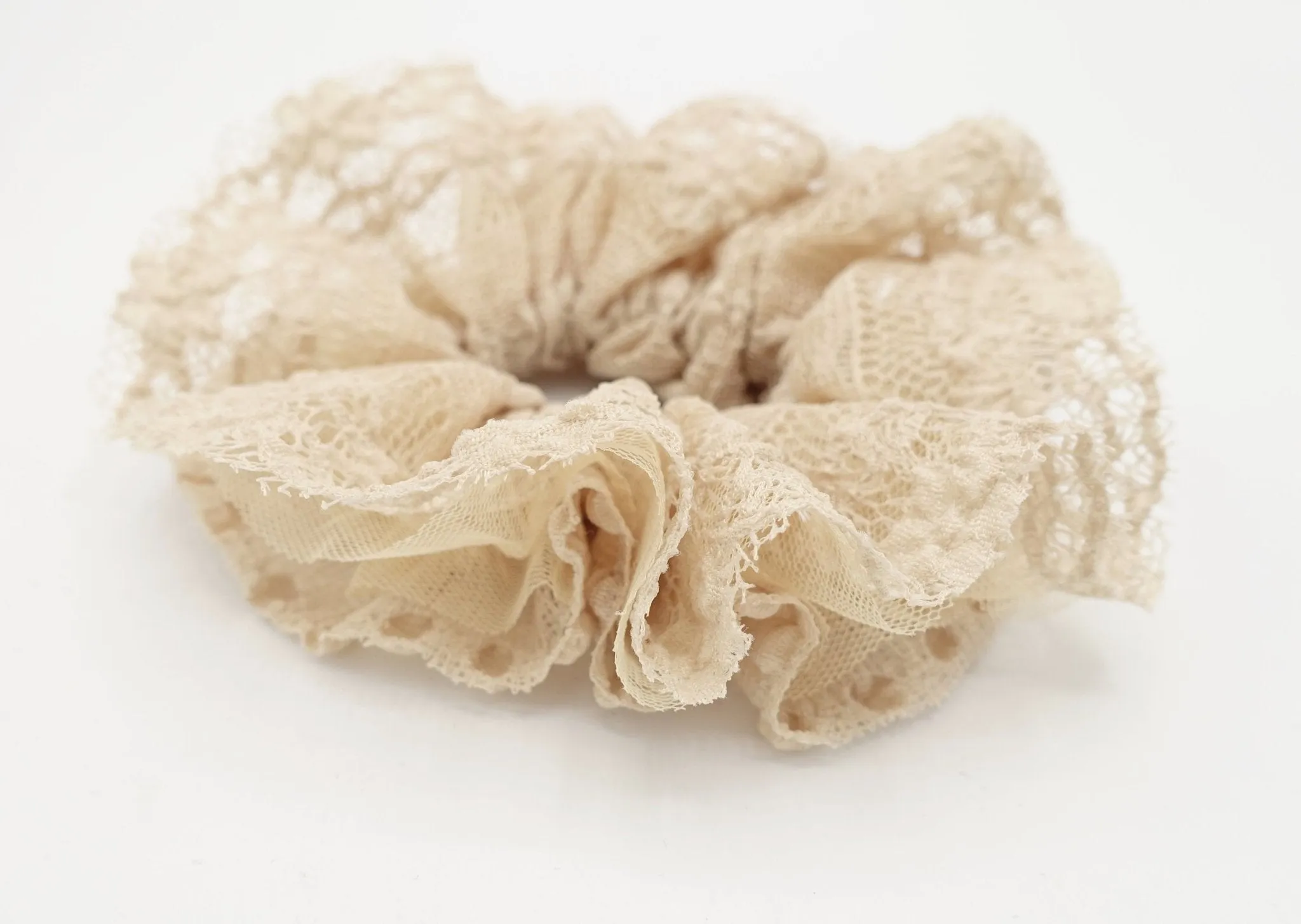 Mesh lace layered women scrunchie hair tie scrunchies