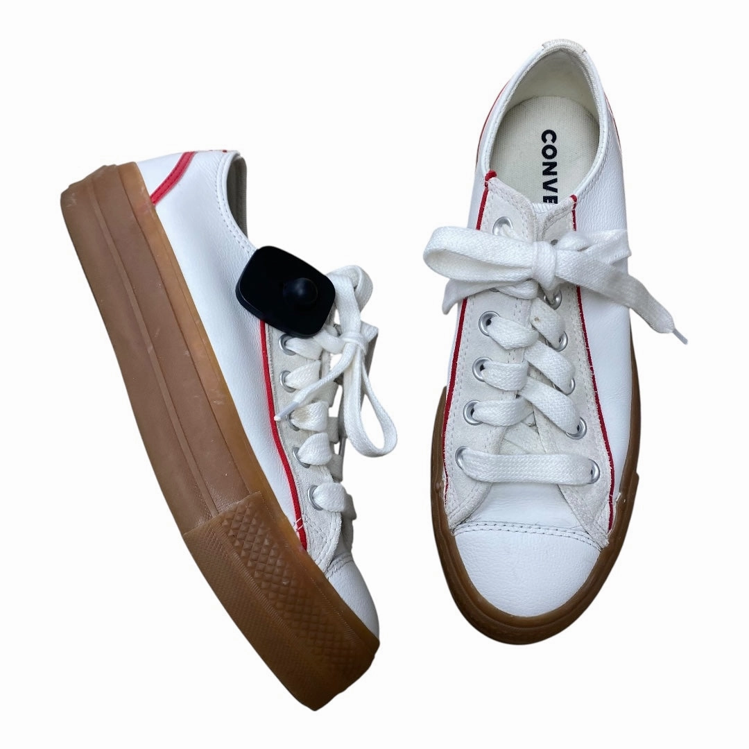 Non Marking Rubber Shoes Sneakers By Converse In Red & White, Size:9