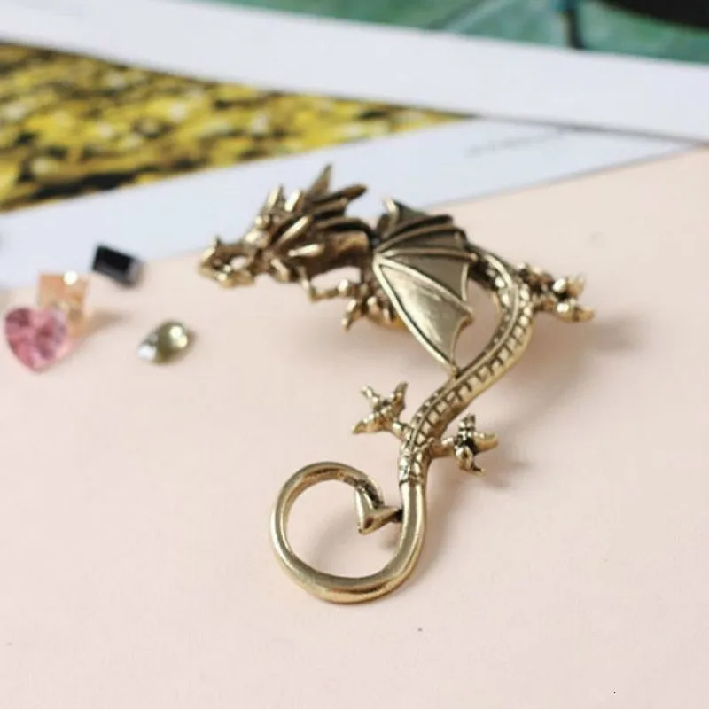 Metal Punk Gothic Dragon Cuff Earring Left Ear