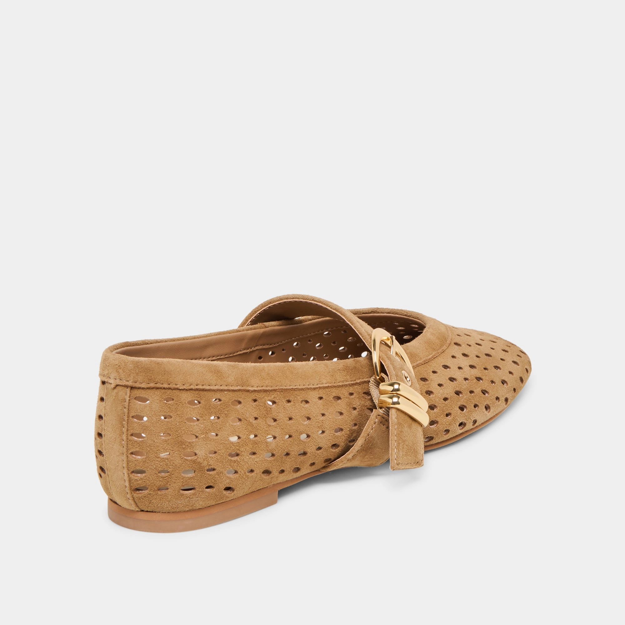 MIKEL BALLET FLATS LT BROWN PERFORATED SUEDE Fund Mood Concert Night