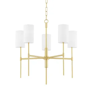 Mitzi Lighting Olivia 5 Light Brass Ceiling Light