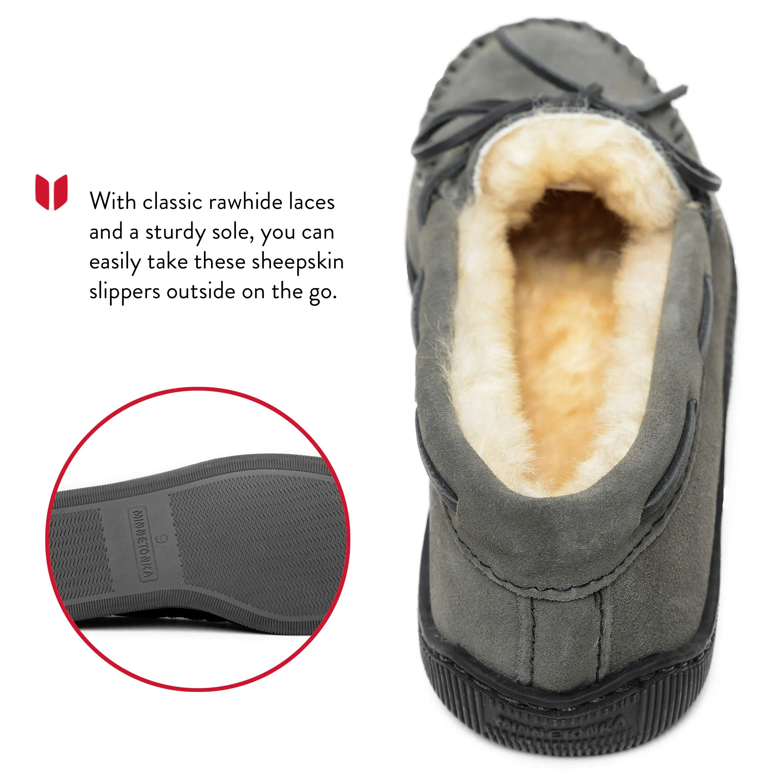 Moccasins Sheepskin Hardsole - Men