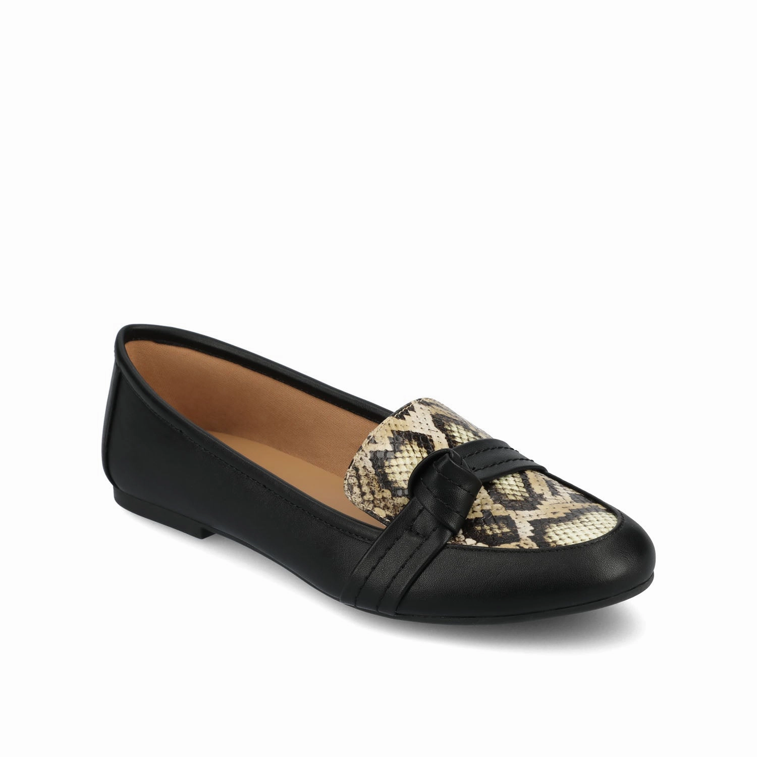 Grass Lane Day Comfort Modern Step Flex MARCI VEGAN LEATHER LOAFER FLATS IN WIDE