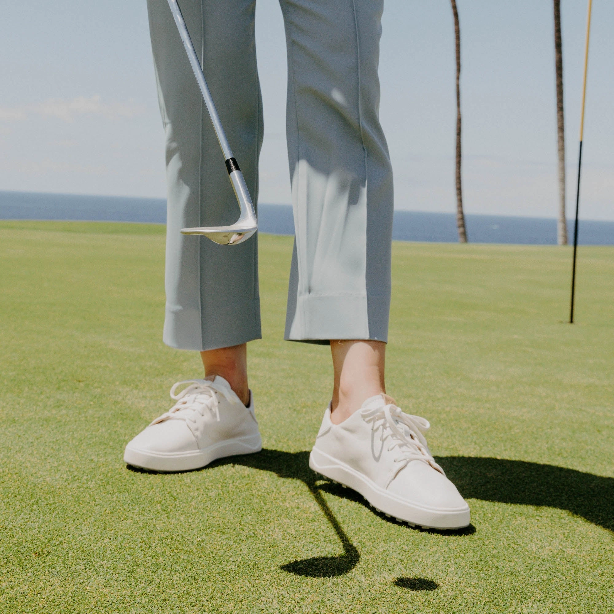 Wailea - White Airflow channels Tech Knit