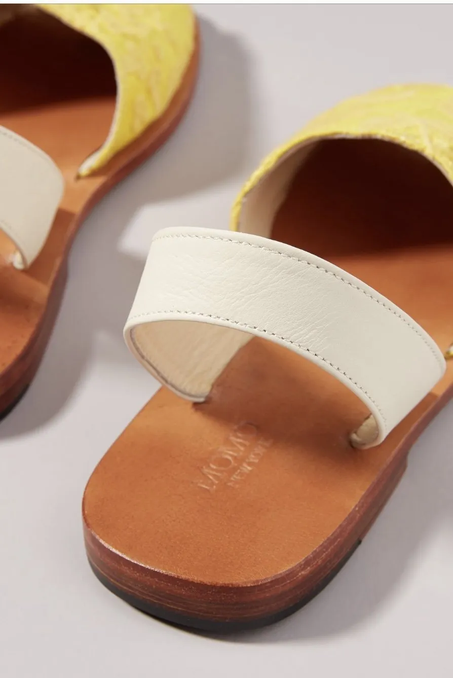 MOMO DESIGN X ANTHROPOLOGIE DESSA BACK SLING LEATHER SANDALS