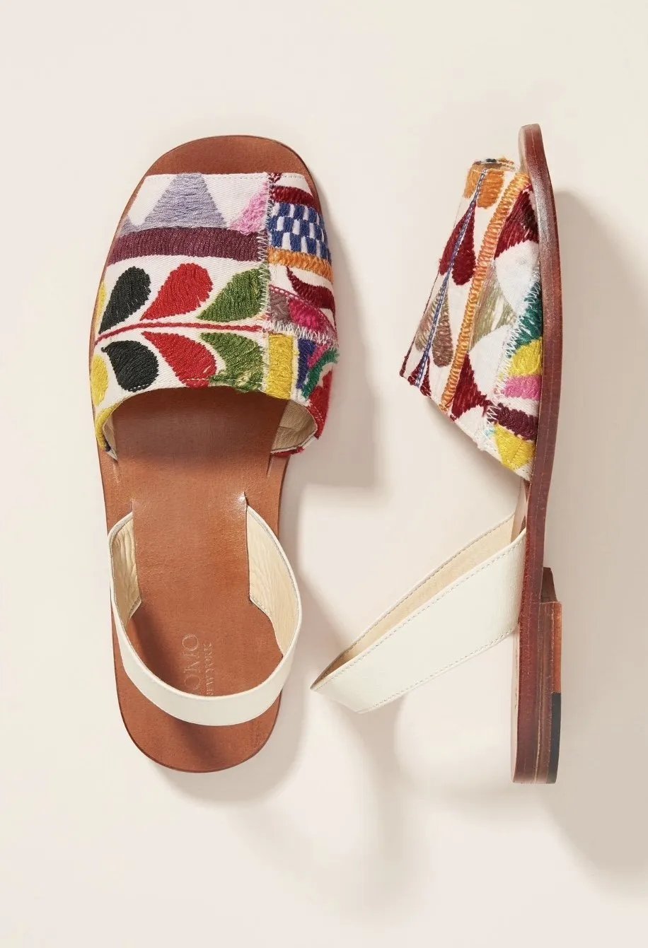 MOMO DESIGN X ANTHROPOLOGIE DESSA BACK SLING LEATHER SANDALS