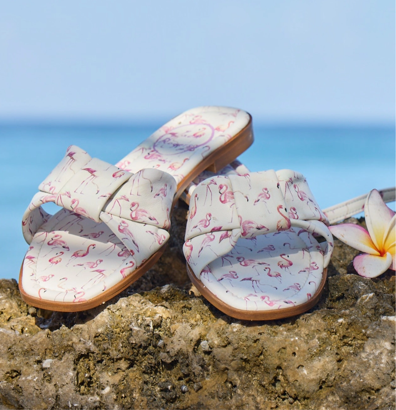 Monica Italian Leather Slide Autumn Breeze Easy Entry