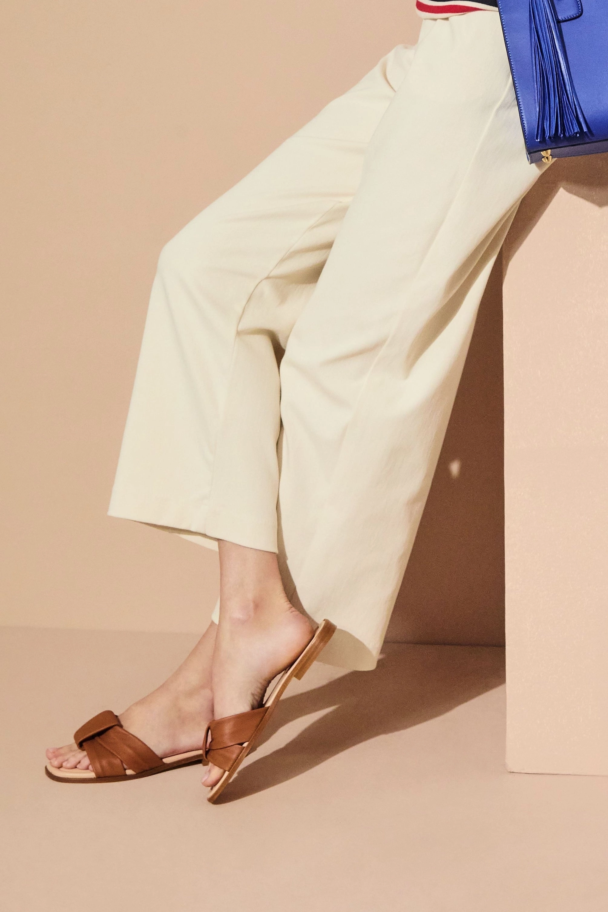 Monica Italian Leather Slide Summer Vibe