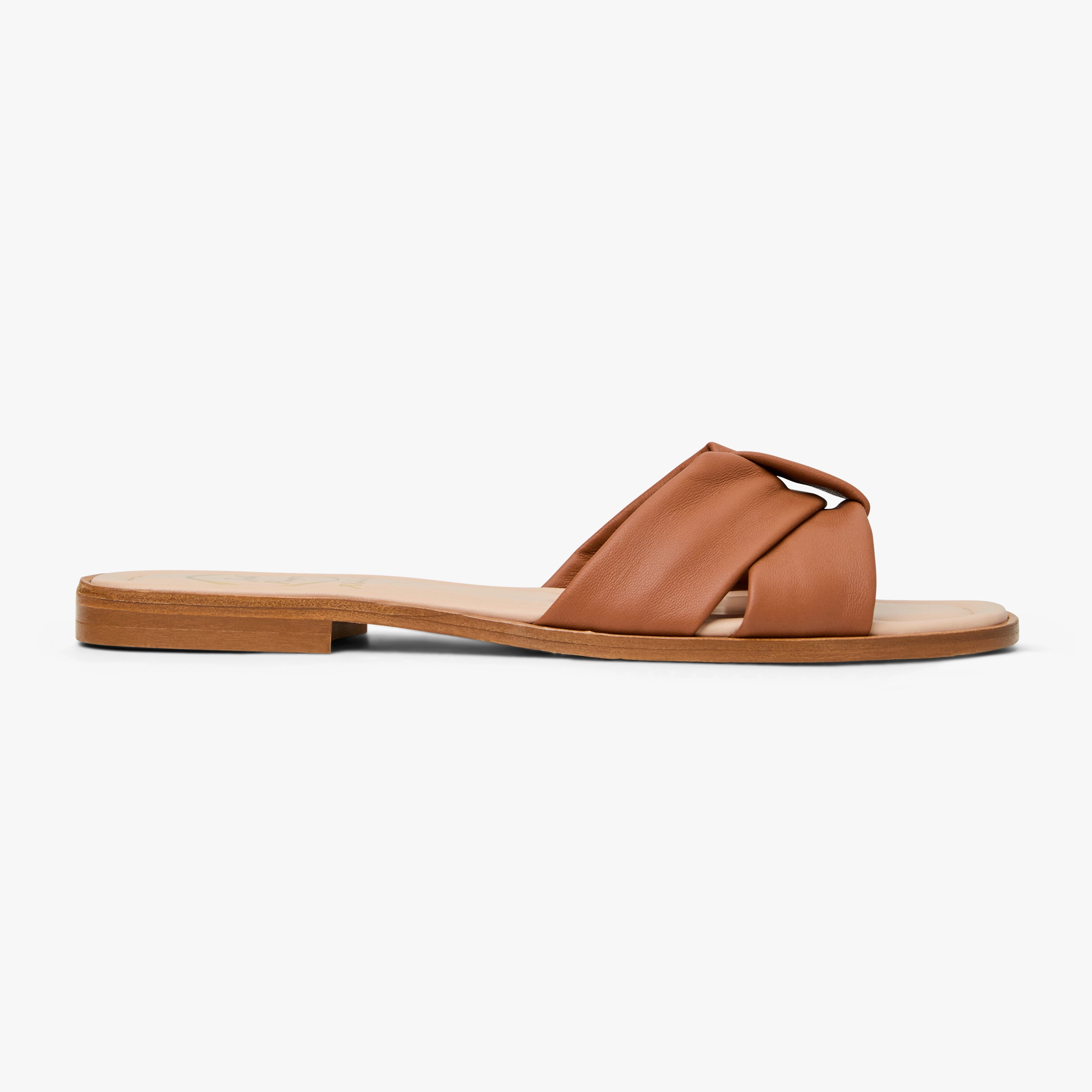 Open Toe Monica Italian Leather Slide