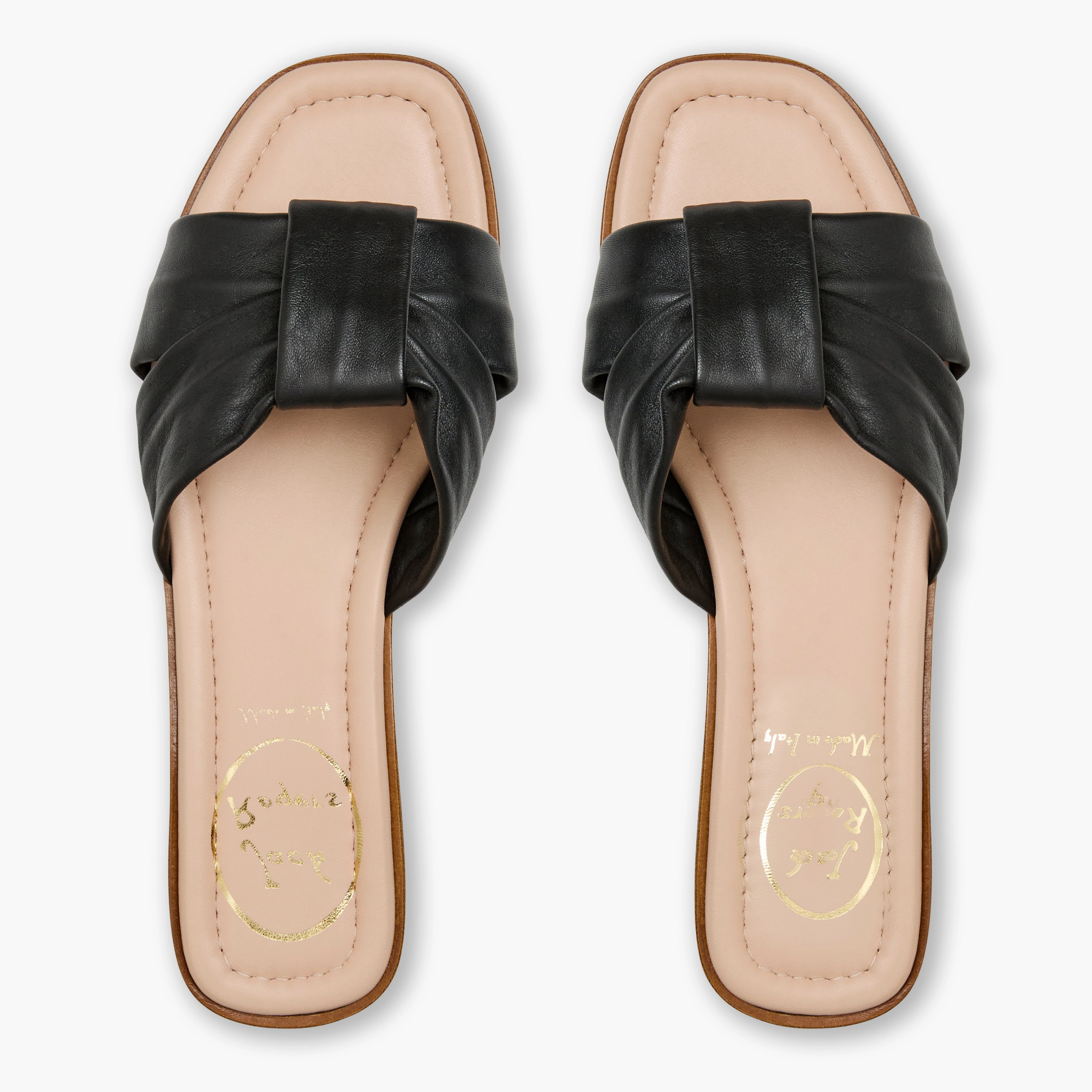 Monica Italian Leather Slide Travel Friendly Ergonomic Support