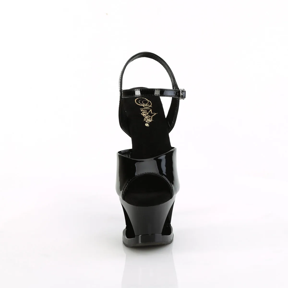 MOON-709H Pleaser Black Patent/Red Sexy Platform Shoes (Pole Dancing Heels)