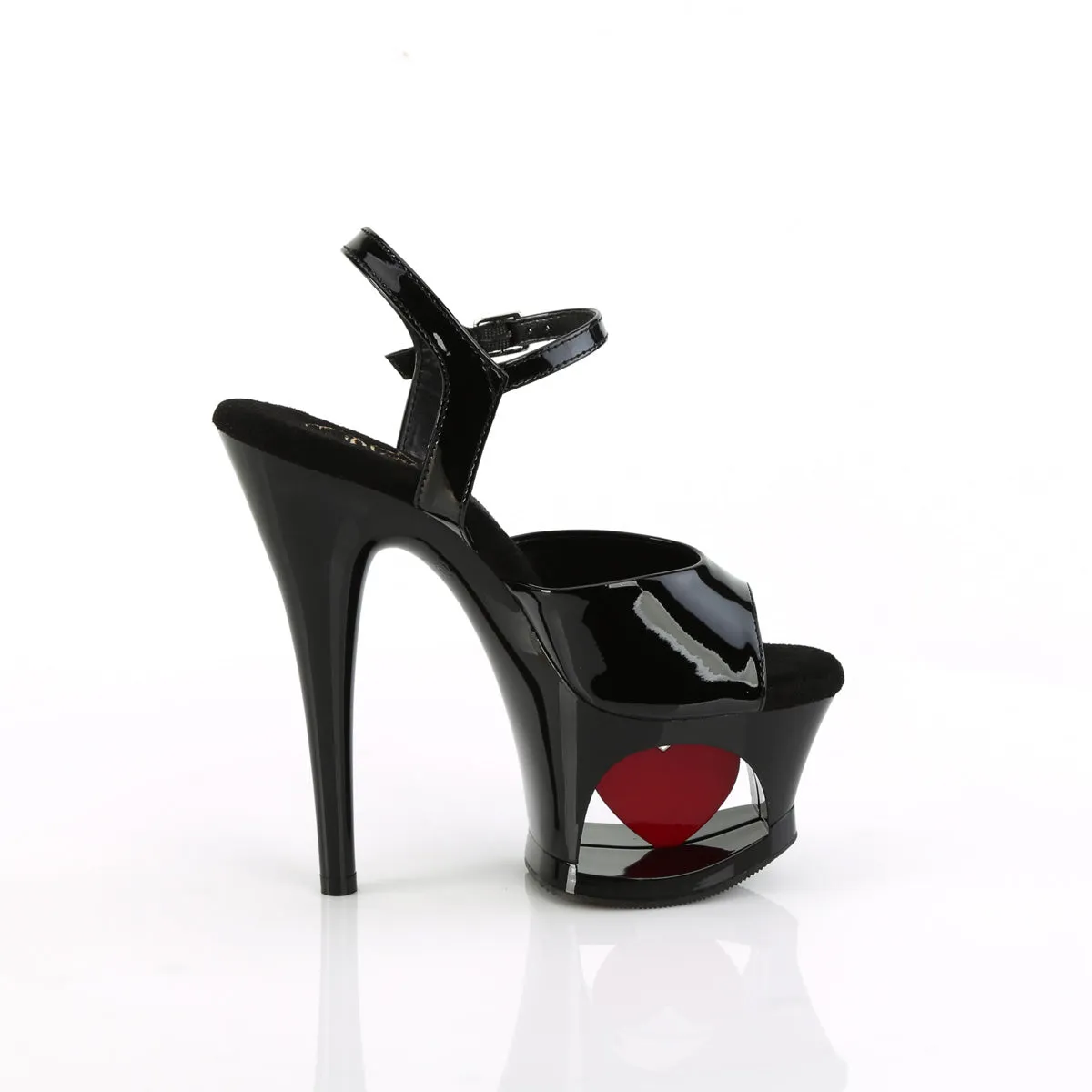 MOON-709H Pleaser Black Patent/Red Sexy Platform Shoes (Pole Dancing Heels)