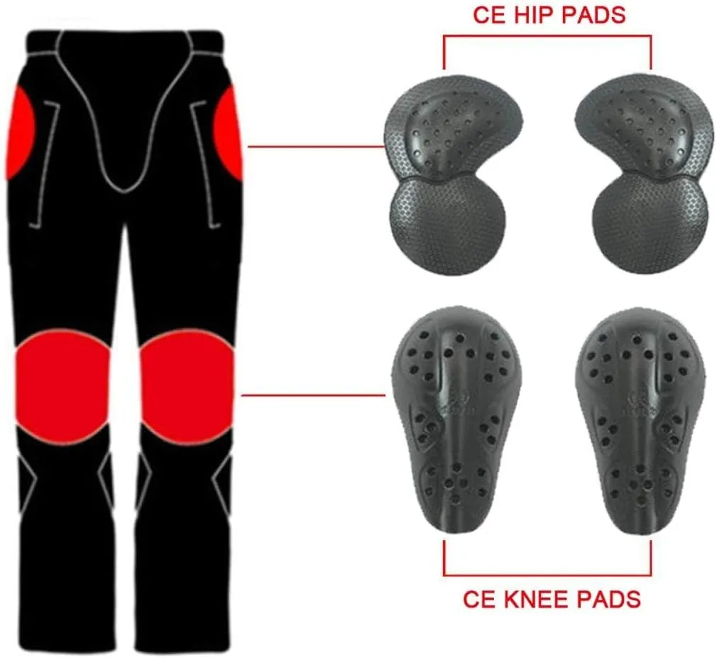 Motorcycle Jeans, Versatile Durable Motorcycle Pants for Men & Women Riding Pants Trousers with Kenn & Hip Armor Pads