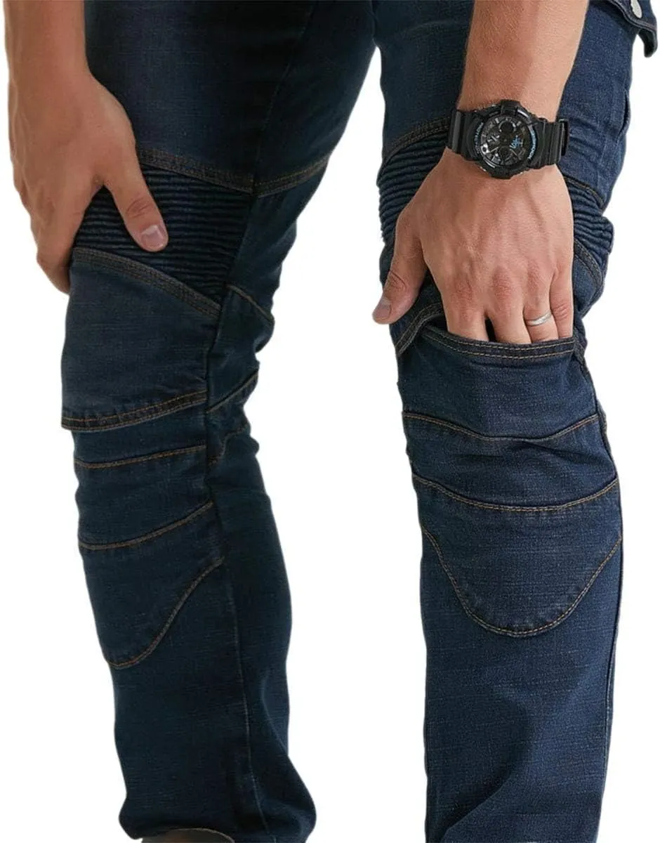 Motorcycle Jeans, Versatile Durable Motorcycle Pants for Men & Women Riding Pants Trousers with Kenn & Hip Armor Pads