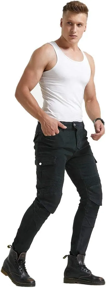 Motorcycle Jeans, Versatile Durable Motorcycle Pants for Men & Women Riding Pants Trousers with Kenn & Hip Armor Pads