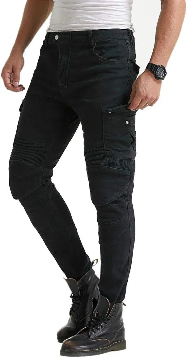 Motorcycle Jeans, Versatile Durable Motorcycle Pants for Men & Women Riding Pants Trousers with Kenn & Hip Armor Pads