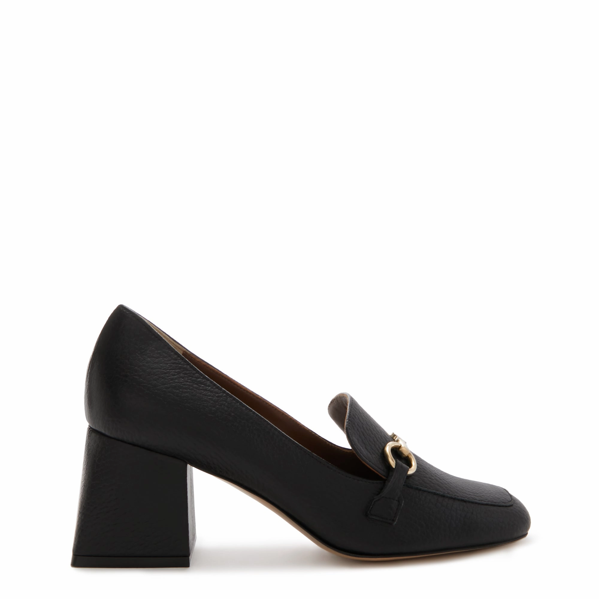 Superior Orthotic Friendly Design Vend?me Ambre black calfskin leather pumps