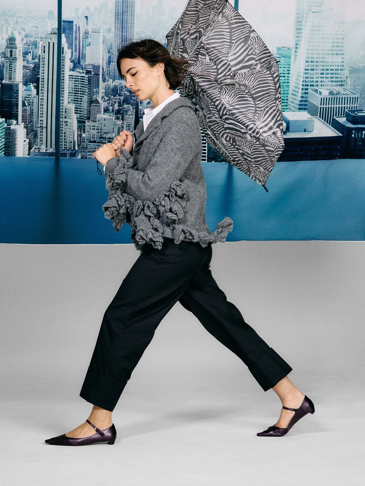 Muriel Plum Ballerina Cozy Flats