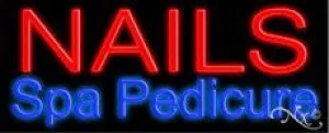 Nails Spa Pedicure Neon Sign (Glass Tubing)