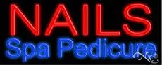 Nails Spa Pedicure Neon Sign (Glass Tubing)