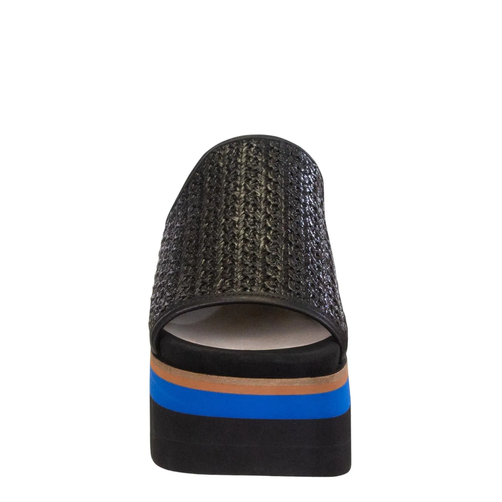 NAKED FEET - FLOCCI in JET BLACK Wedge Sandals