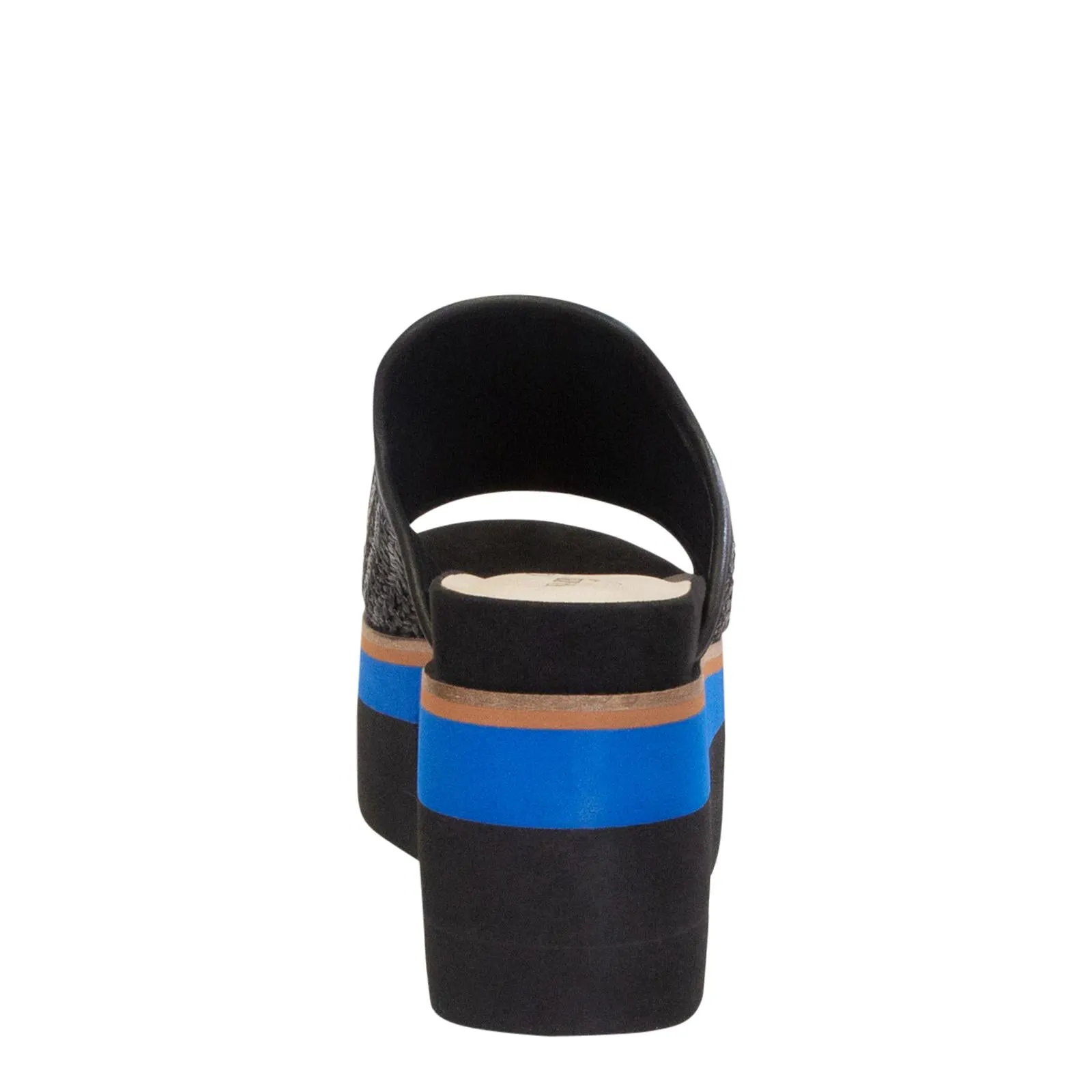 NAKED FEET - FLOCCI in JET BLACK Wedge Sandals