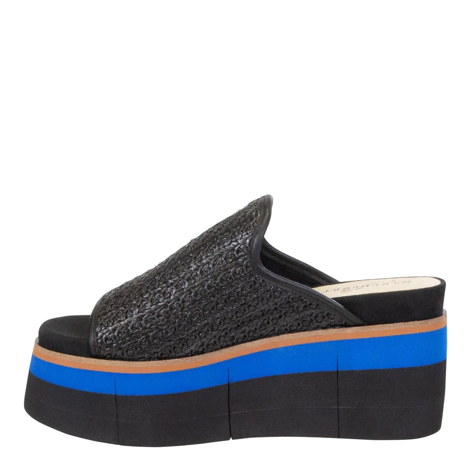NAKED FEET - FLOCCI in JET BLACK Wedge Sandals