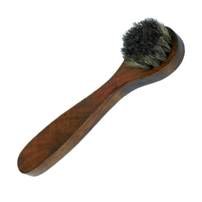 Natural Horsehair Shoe Polish Brush for Shoes / Boots / Leather Clothing