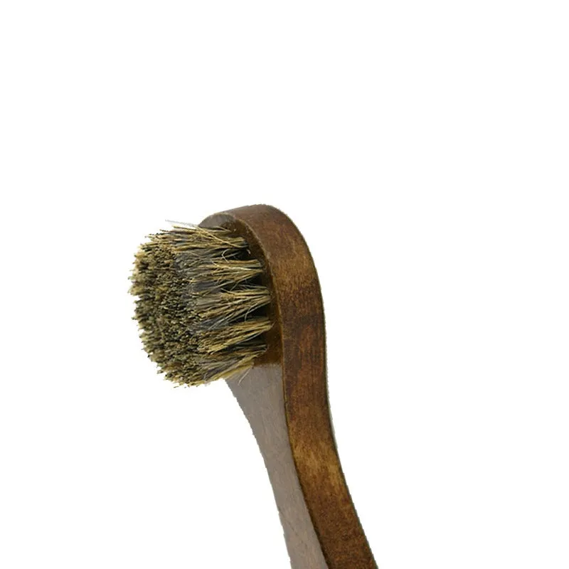 Natural Horsehair Shoe Polish Brush for Shoes / Boots / Leather Clothing