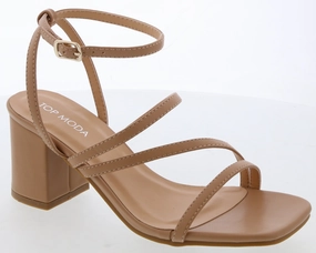 3Strap Dressy Sandal (CAMEL) Modern Shade Rubber Sole