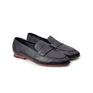 Navy Blue Milled Unlined Supersoft Penny Slipons