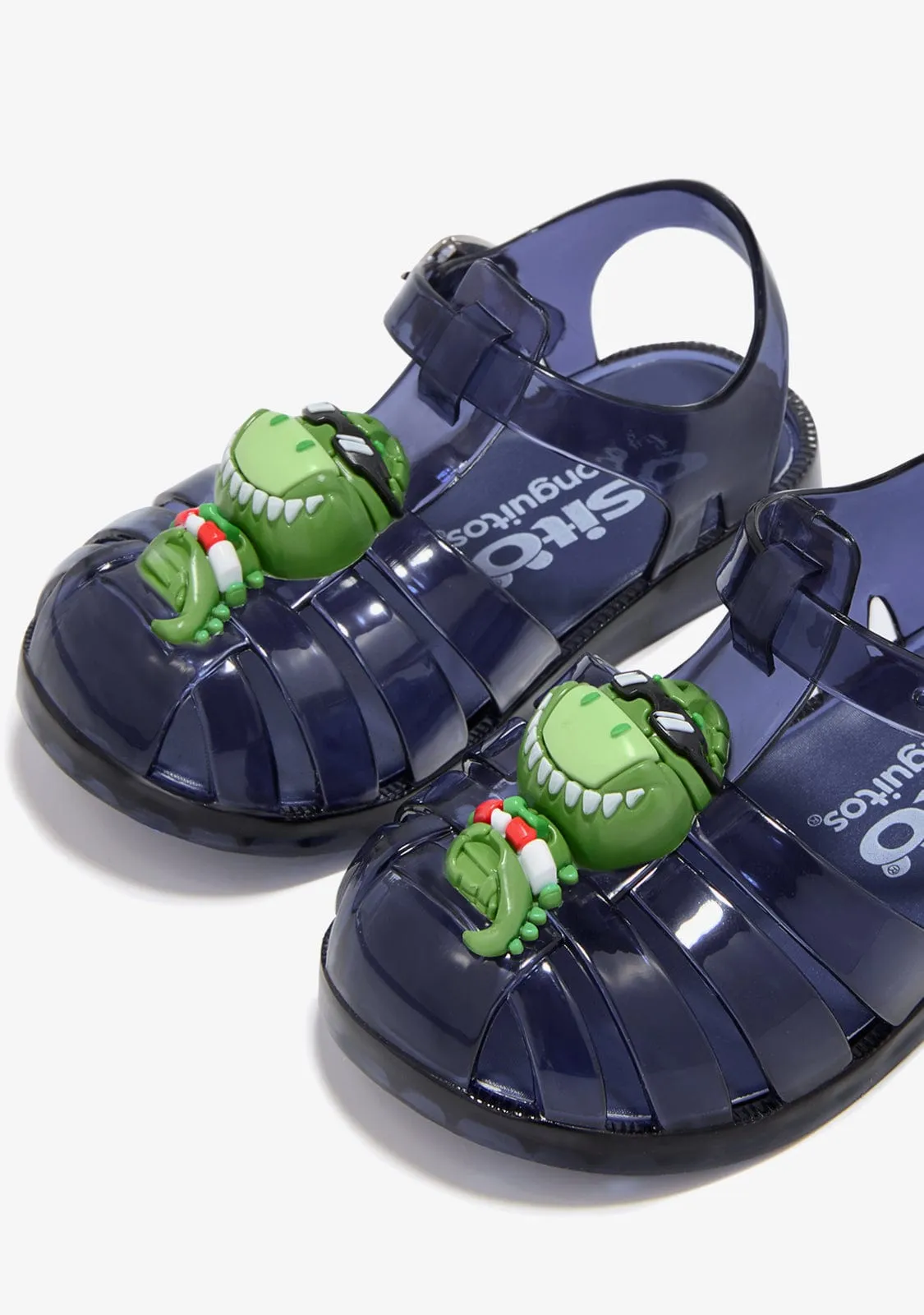 Navy  Buckle Jelly Sandals
