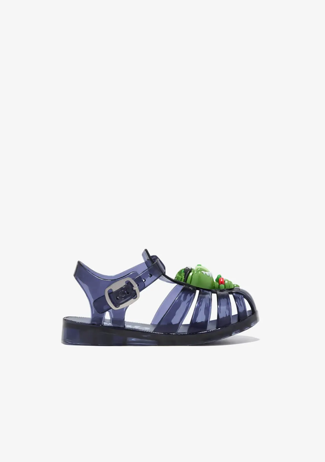 Navy  Buckle Jelly Sandals