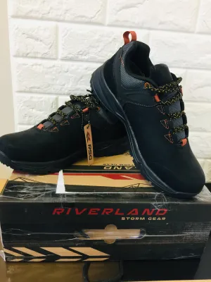 New in box! Men's Riverland Storm Gear Hiking Shoes, Black, Sz 9!
