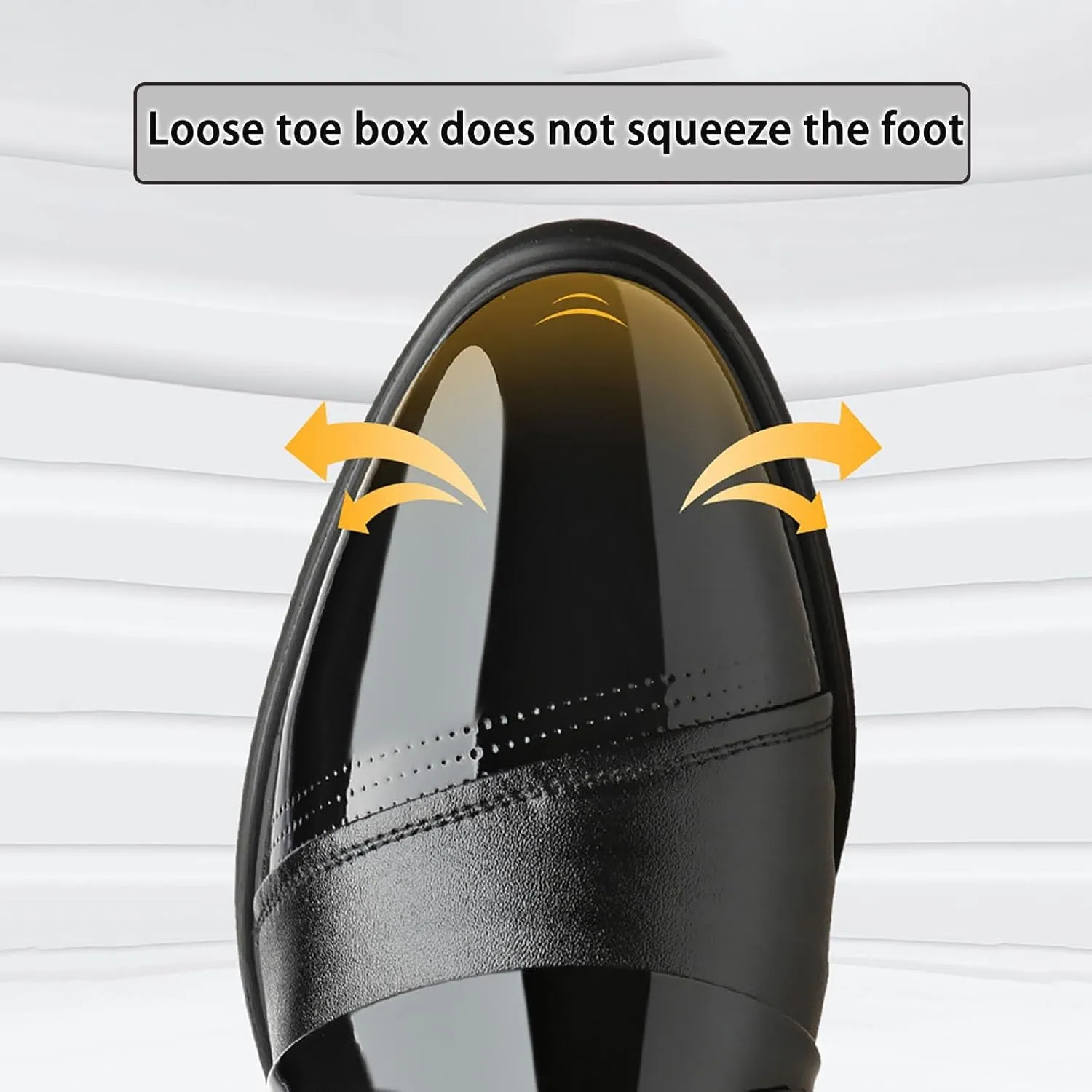 New Leather Shoes MenLace-up Low-top Patent Leather Triple-Joint Dress Shoes Leather Fashion Groom Wedding Leather Shoes
