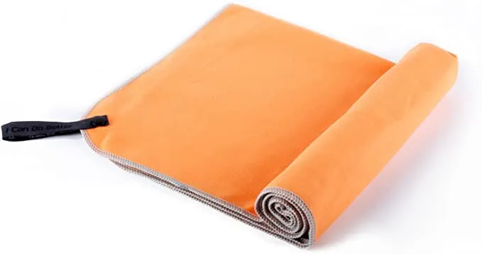 New SYOURSELF 40X20 Microfiber Sports & Travel Towel-Fast Dry, Lightweight, Absorbent, Soft - Perfect for Beach Yoga Fitness Bath Camping   Travel Bag & Carabiner Clip! Orange!