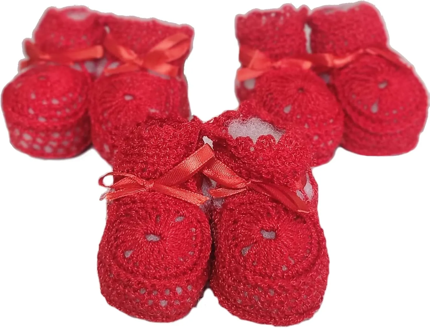 Newborn Baby Boy Girl Hand Crochet Booties