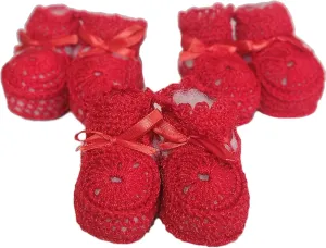 Newborn Baby Boy Girl Hand Crochet Booties