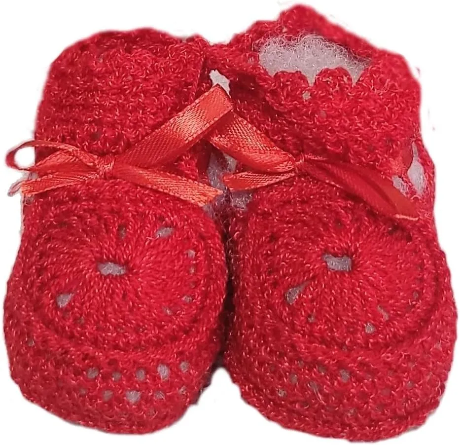 Newborn Baby Boy Girl Hand Crochet Booties