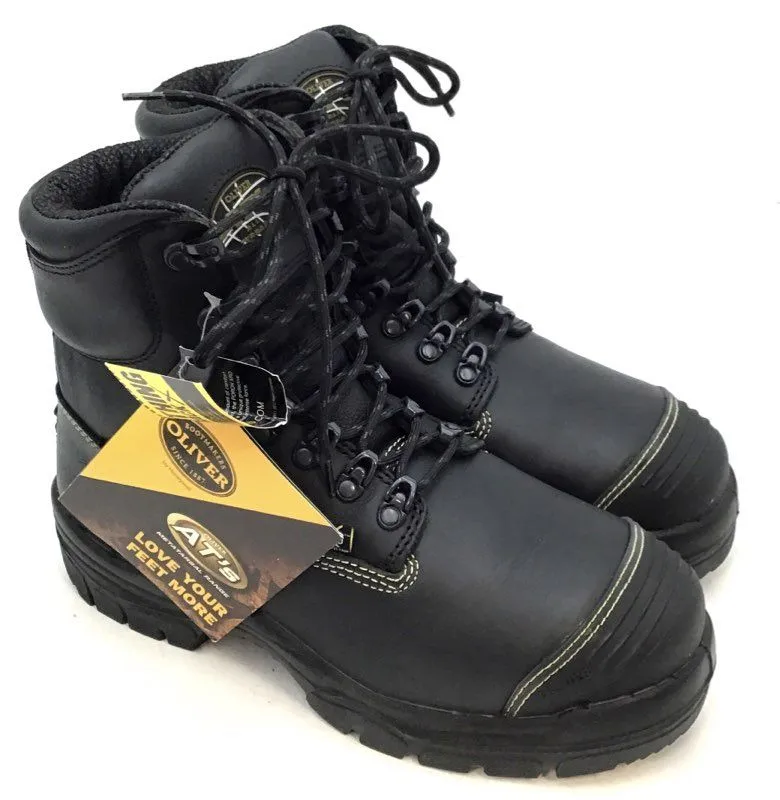 NIB Oliver Men's Black Ankle Work Boots - Size 9