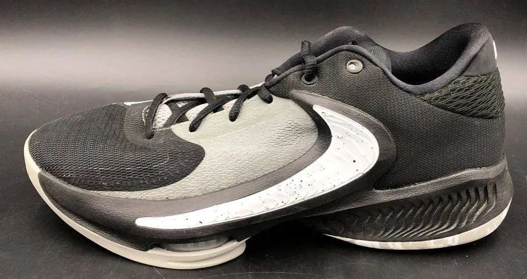 Nike Men's Zoom Freak 4 DJ6149-001 Black White Basketball Shoes - Size 10