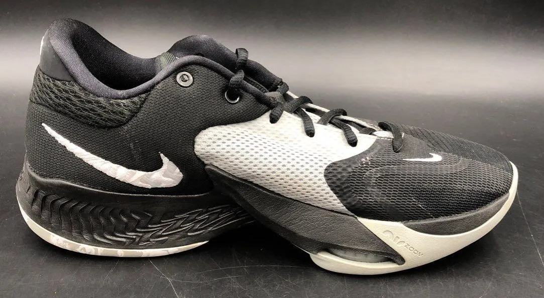 Nike Men's Zoom Freak 4 DJ6149-001 Black White Basketball Shoes - Size 10