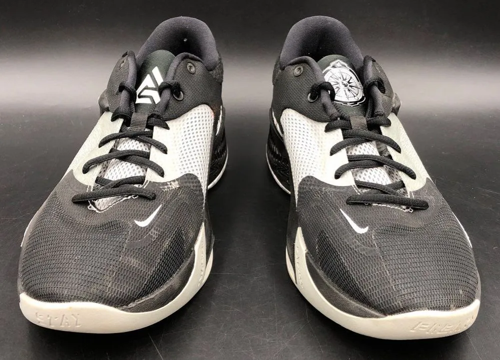 Nike Men's Zoom Freak 4 DJ6149-001 Black White Basketball Shoes - Size 10