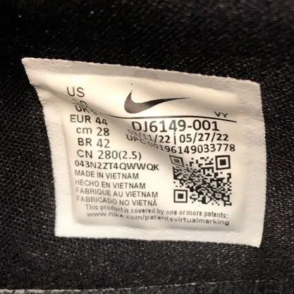 Nike Men's Zoom Freak 4 DJ6149-001 Black White Basketball Shoes - Size 10