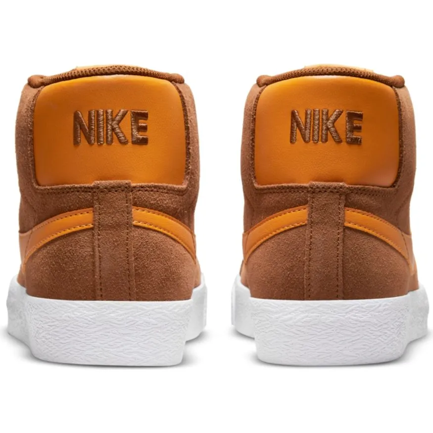 Nike SB Blazer Mid Skate Shoe - Pecan/Light Curry-Pecan-White