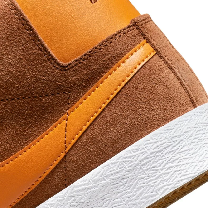 Nike SB Blazer Mid Skate Shoe - Pecan/Light Curry-Pecan-White